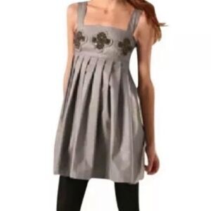 Karta Gray Pleated Dress M